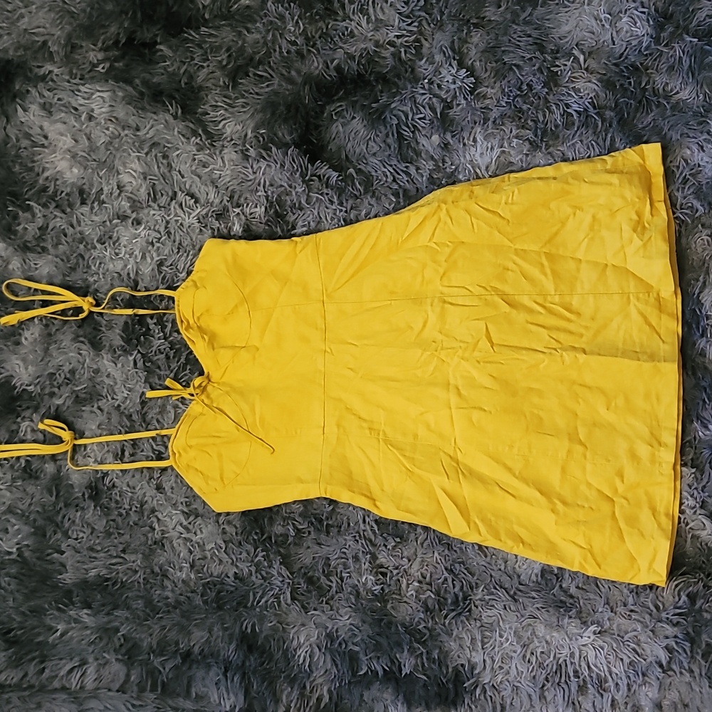 NWOT Forever21 Yellow Woven Mini Dress